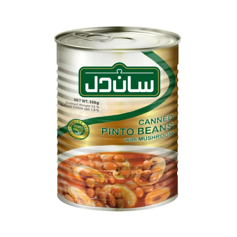 لوبیا چیتی با قارچ