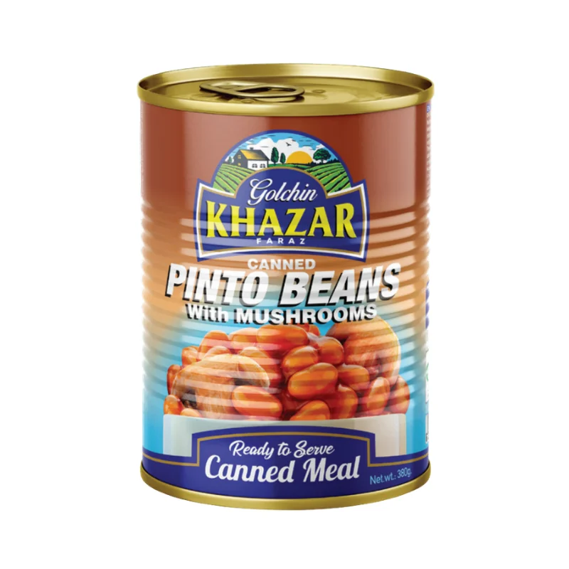 لوبیا چیتی با قارچ