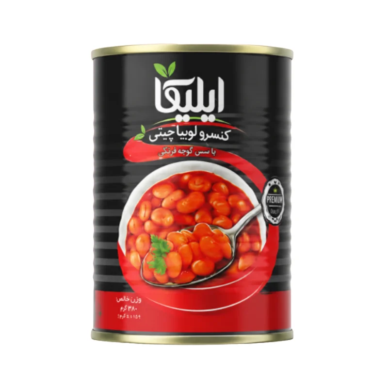 لوبیا چیتی در سس گوجه‌فرنگی