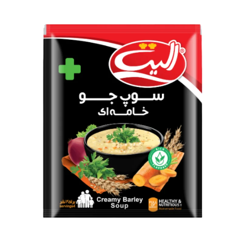 سوپ جو خامه‌ای