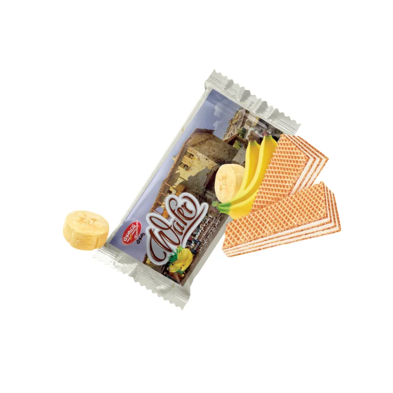 ویفر با کرم موز