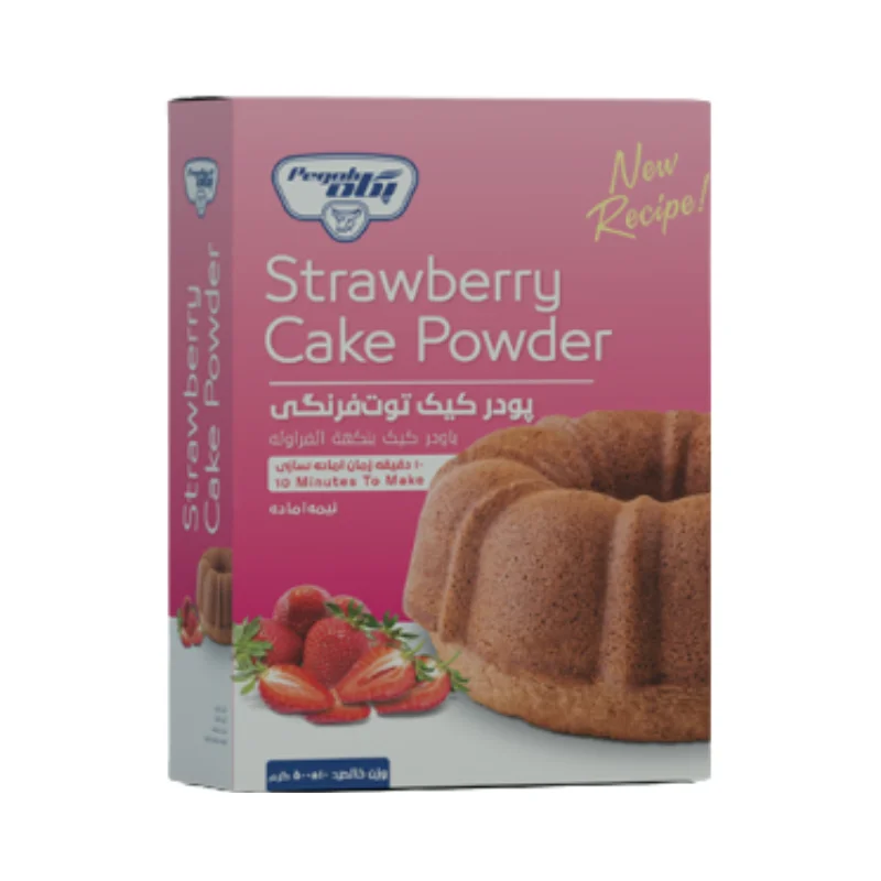 پودر کیک توت‌فرنگی
