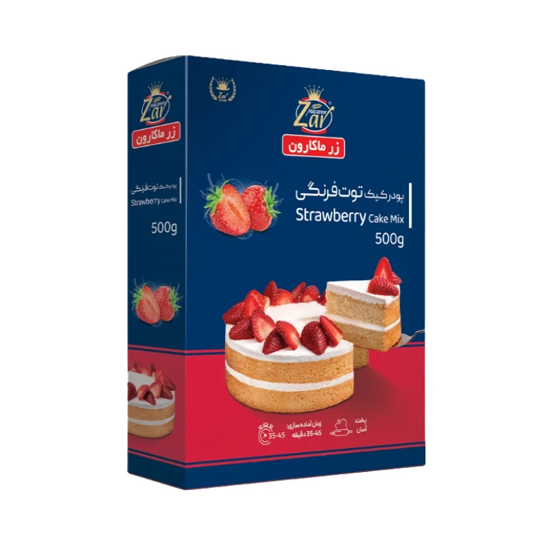 پودر کیک آماده توت‌فرنگی