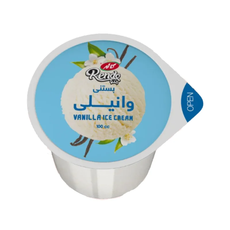 بستنی لیوانی وانیلی استاندارد