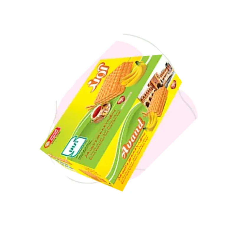 بیسکویت با طعم موز و تزئین شکر