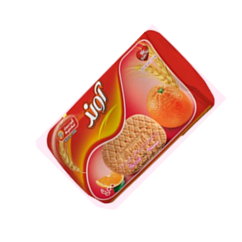 بیسکویت زبانی با طعم پرتقال و تزئین شکر