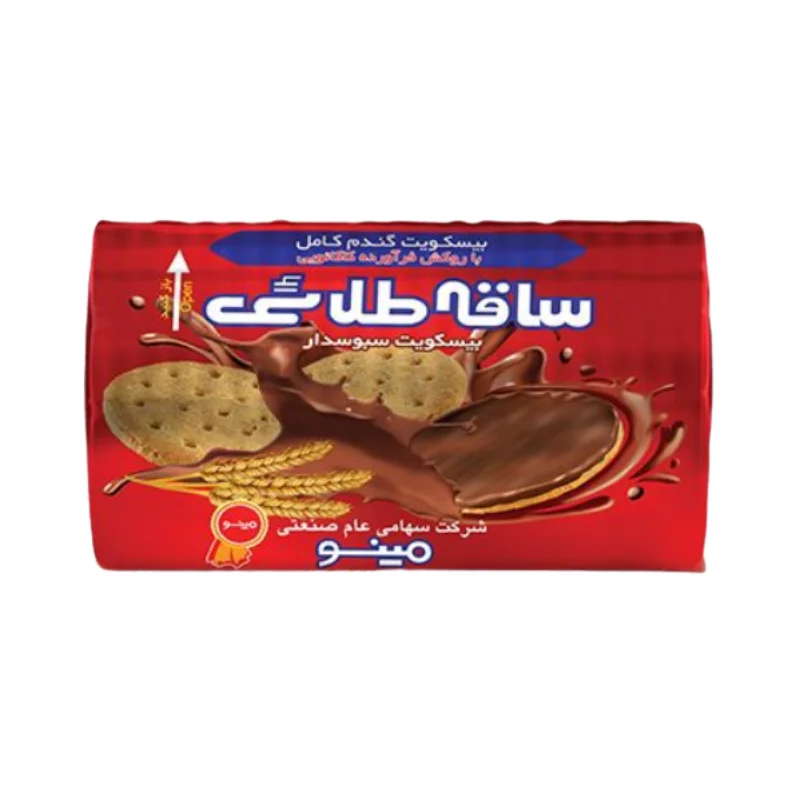 بیسکویت سبوسدار با روکش شکلات