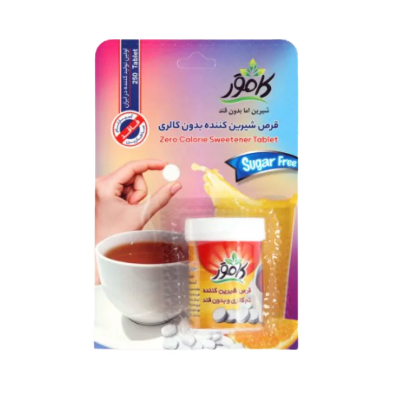 قرص شیرین‌کننده استوانه‌ای سوکرالوز و آسه‌سولفام